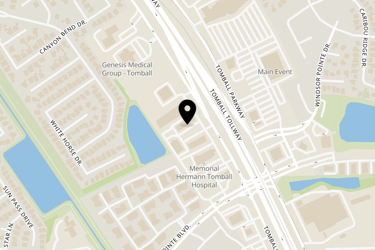 Map showing the location of Top Sushi on 24435 Tomball Pkwy Suite 70 in Tomball